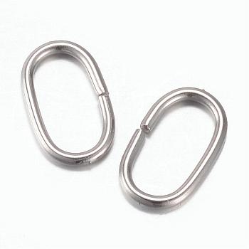 201 Stainless Steel Quick Link Connectors, Linking Rings, Oval, Stainless Steel Color, 10.5x6x1mm, Hole: 4.5x8.5mm, 1800pcs/bag