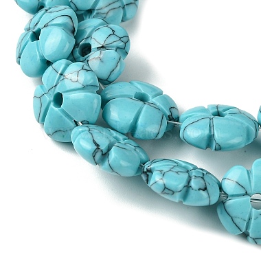 Dyed Synthetic Turquoise Beads Strands(G-H023-B09-01)-4