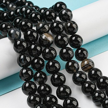 Chapelets de perles en agate à rayures naturelles/agates à bandes(G-G391-10mm-01)-4