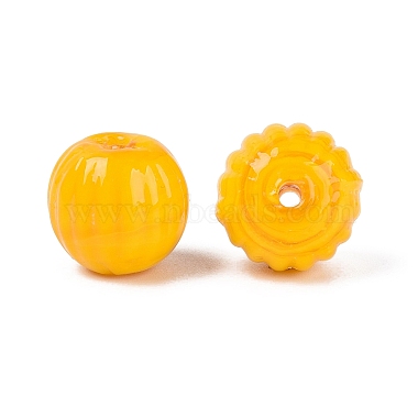 handgefertigte gerippte Glasperlen(LAMP-N042-04F)-2