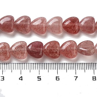 perles fraise naturelle de quartz brins(G-R190-10mm-34)-5