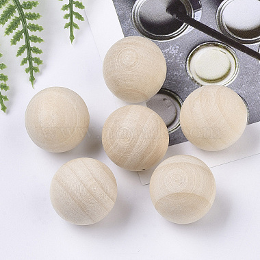 Natural Wooden Round Ball(WOOD-T014-20mm)-5