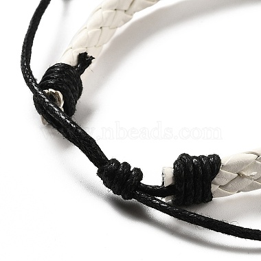 Браслеты из искусственной кожи с плетеным шнуром для женщин(BJEW-M290-01D)-3