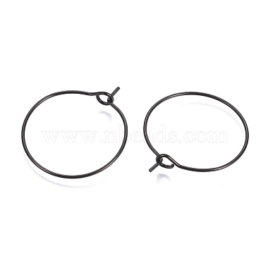 316L Surgical Stainless Steel Hoop Earring Findings(STAS-G130-03B-21MM)-2