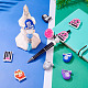 8Pcs 8 Styles Cheer Theme PVC Plastic Beads(FIND-TA0008-71)-8