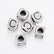 304 Stainless Steel Large Hole Letter European Beads(STAS-H428-01AS-C)-1