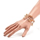 5-bracelets enveloppants en perles d'aventurine rouge naturelle à boucles pour femmes(BJEW-JB01517-05)-3