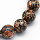 Natural Leopard Skin Jasper Round Beads Strands(G-S182-8mm)-1