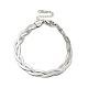 304 bracelet chaîne à chevrons entrelacés en acier inoxydable pour homme femme(BJEW-H554-01P)-1