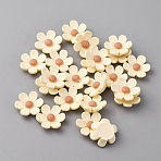 Opaque Resin Flower Cabochons, Old Lace, 32x34x12mm(CRES-WH0010-053A-01)