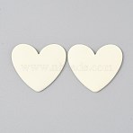 Opaque Resin Cabochons, Heart, Beige, 32.5x36.5x4.5mm(RESI-WH0041-03J)
