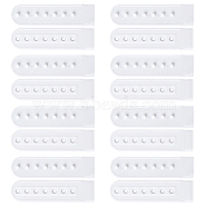 48 Sets PE Plastic 7 Holes Hats Replacement Fasteners Buckle, Strap Extender, Baseball Cap Cowboy Hat Snap Strap Clip, White, 81x20x4mm, Hole: 2.6mm(FIND-BC0004-85)