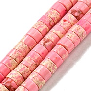 Synthetic Imperial Jasper Dyed Beads Strands, Disc, Heishi Beads, Hot Pink, 4~4.5x2~3mm, Hole: 0.7mm, about 140~141pcs/strand, 14.88''~15.12"(37.8~38.4cm)(G-D077-D01-02O)