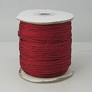 Nylon Thread, Round, Dark Red, 2mm in diameter, about 71.08 yards(65m)/roll(NWIR-G001-16C)