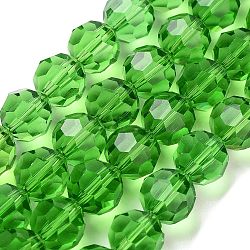 K9 Glass, Imitation Austrian Crystal Bead Strands, Grade AAA, Faceted Round, Light Green, 12mm, Hole: 0.9~1mm, about 33pcs/strand, 15.7 inch(G-M181-12mm-16A)