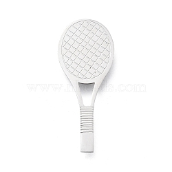 Anti-Tarnish 201 Stainless Steel Racket Brooches, Stainless Steel Color, 68x28mm(JEWB-C037-30P)