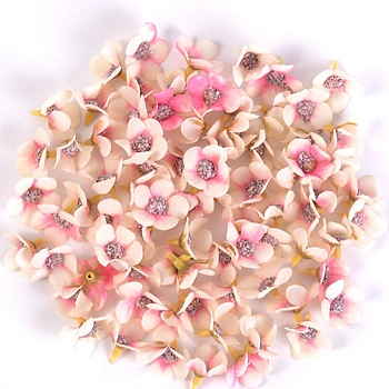 Silk Artificial Flower, for DIY Wedding Party Garland Decoration, PeachPuff, 23x23x16mm