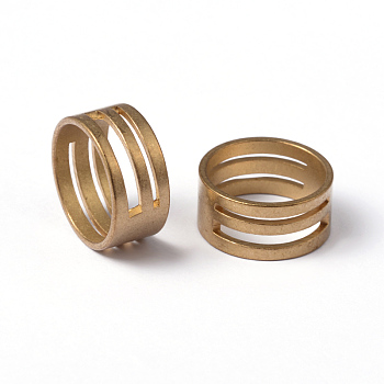 Brass Rings, Assistant Tool, for Buckling, Open and Close Jump Rings, Nickel Free, Raw(Unplated), about 17mm inner diameter
