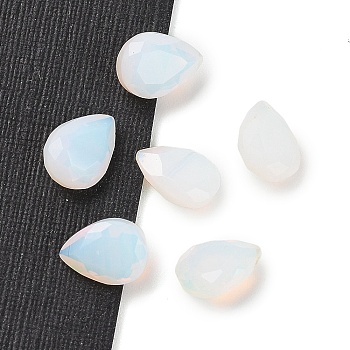 Opalite Cabochons, Teardrop, Faceted, 8x6x3.5mm