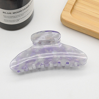 Large Cellulose Acetate(Resin) Hair Claw Clips, Tortoise Shell Non Slip Jaw Clamps for Girl Women, Lilac, 110mm