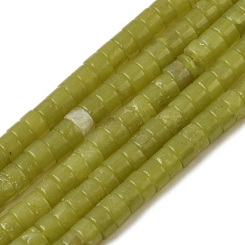 Natural Lemon Jade Beads Strands, Heishi Beads, Disc, 4x2~2.5mm, Hole: 0.7mm, about 160pcs/strand, 15.24''(38.7cm)
