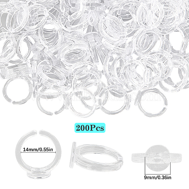200Pcs Transparent Acrylic Open Cuff Ring Components(TACR-SC0001-22)-2