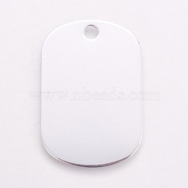 Platinum White Rectangle Aluminum Pendants