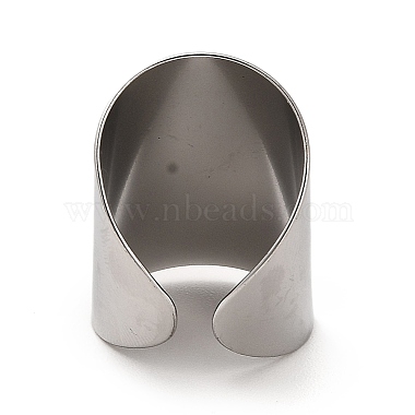 bague ouverte en acier inoxydable anti-ternissement 304(RJEW-Z015-02P)-3