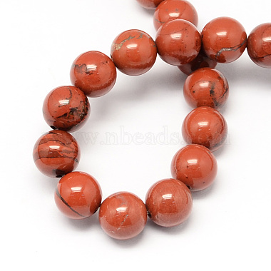 Natural Red Jasper Bead Strands(G-R193-11-6mm)-3