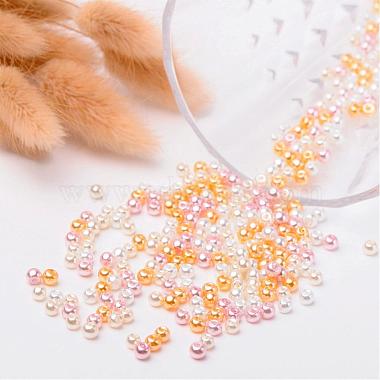 À peine mix rose perles perles de verre nacrées(HY-X006-4mm-01)-3