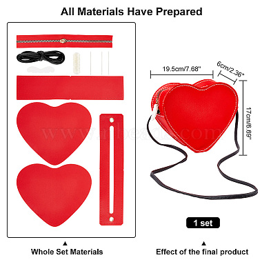 DIY Heart Coin Purse Pouch Making Kit(DIY-WH0292-71)-2