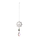 Iron Sun & Castle Hanging Crystal Chandelier Pendant(HJEW-M002-08P)-2