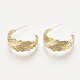 Brass Stud Earrings(X-KK-T027-83G)-1