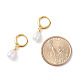 Natural Pearl Beads Drop Huggie Hoop Earrings for Women(X-EJEW-JE04757-03)-3