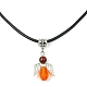 Angel Shape Alloy with Glass Pendant Necklaces(NJEW-JN04560-02)-1