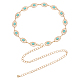 Synthetic Turquoise Oval Link Chain Waist Belts(AJEW-WH0314-128G)-1