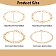 4Pcs 4 Style Alloy Curb & Cable & Paperclip & Herringbone Chain Bracelets Set for Men Women(BJEW-AN0001-13)-2
