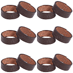 4 Sets Cowhide Belt Loop Keepers & Iron Findings, Belt Buckle Accessories for Men, Coconut Brown, 12.5x27mm, 3pcs/set(FIND-GF0007-61A-01)