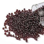 TOHO Round Seed Beads, Japanese Seed Beads, (330) Gold Luster Rust, 8/0, 3mm, Hole: 1mm, about 1111pcs/50g(SEED-XTR08-0330)