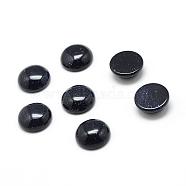 Synthetic Blue Goldstone Cabochons, Half Round, 6x3mm(G-T020-6mm-27)