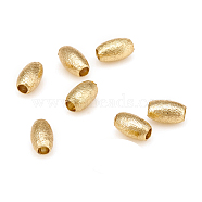 Brass Spacer Beads, Long-Lasting Plated, Oval, Golden, 5x3mm, Hole: 1.4mm(X-KK-D160-14G)
