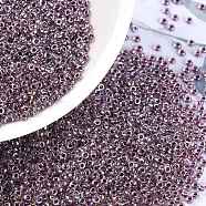 MIYUKI Round Rocailles Beads, Japanese Seed Beads, 15/0, (RR3206) Magic Copper Plum Lined Crystal, 1.5mm, Hole: 0.7mm, about 5555pcs/10g(X-SEED-G009-RR3206)