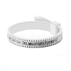 Plastic UK Ring Sizer Measuring Tool, Finger Measuring Belt, White, 11.5cm(FAMI-PW0001-23F)