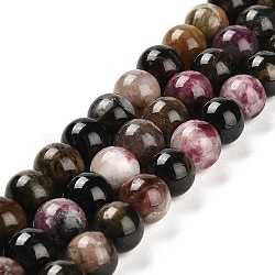 Natural Tourmaline Beads Strands, Round, 7.8~8.8mm, Hole: 0.8~1mm, about 46~49pcs/strand, 15.04~16.06''(38.2~40.8cm)(G-B048-B02-02)