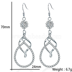 Elegant Luxury Round Zirconia Flower Earrings for Daily Wear(AB2691)