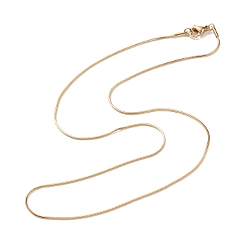 304 Stainless Steel Square Snake Chains Necklaces, with Lobster Claw Clasps, Golden, 17.7 inch(45cm), 1mm