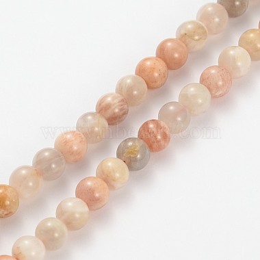 Natural Multi-Moonstone Round Beads Strands(G-O030-6mm-10)-2