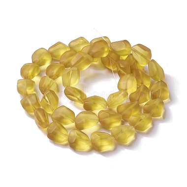 Transparent Frosted Glass Beads Strands(FGLA-S001-02D)-2