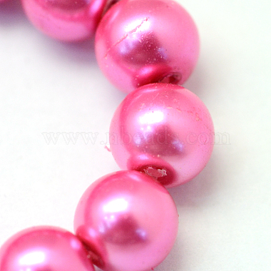 Baking Painted Glass Pearl Round Bead Strands(X-HY-Q003-10mm-54)-3