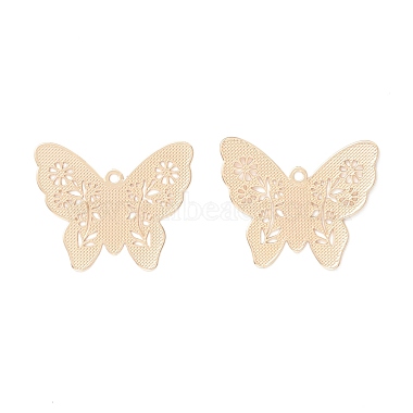 Real 14K Gold Plated Butterfly Brass Pendants
